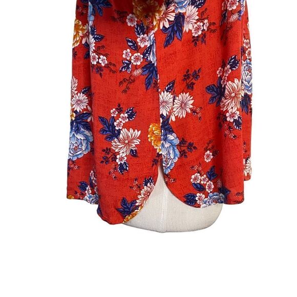 Forever 21 Allover Floral Off Shoulder Blouse 3/4 Sleeve - Picture 7 of 9